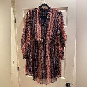 Boutique Dress Navy/Peach